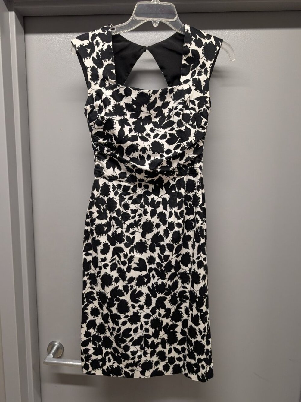 Donna Ricco Elegant Black and White Floral Dress
